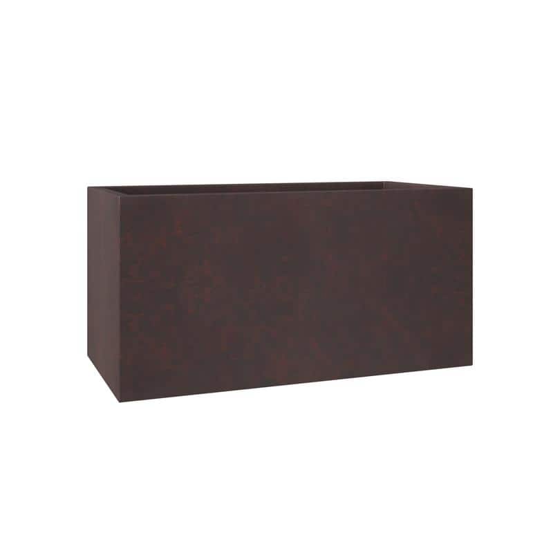 Bloom Rectangular Planter in Fiberstone Weather-Resistant Resistant for Indoor and Outdoor Patio Planter Pot with Drainage