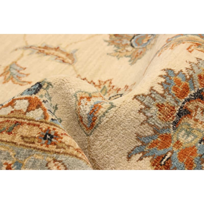 ECARPETGALLERY Hand-knotted Jamshidpour Cream Wool Rug - 4'0 x 6'0