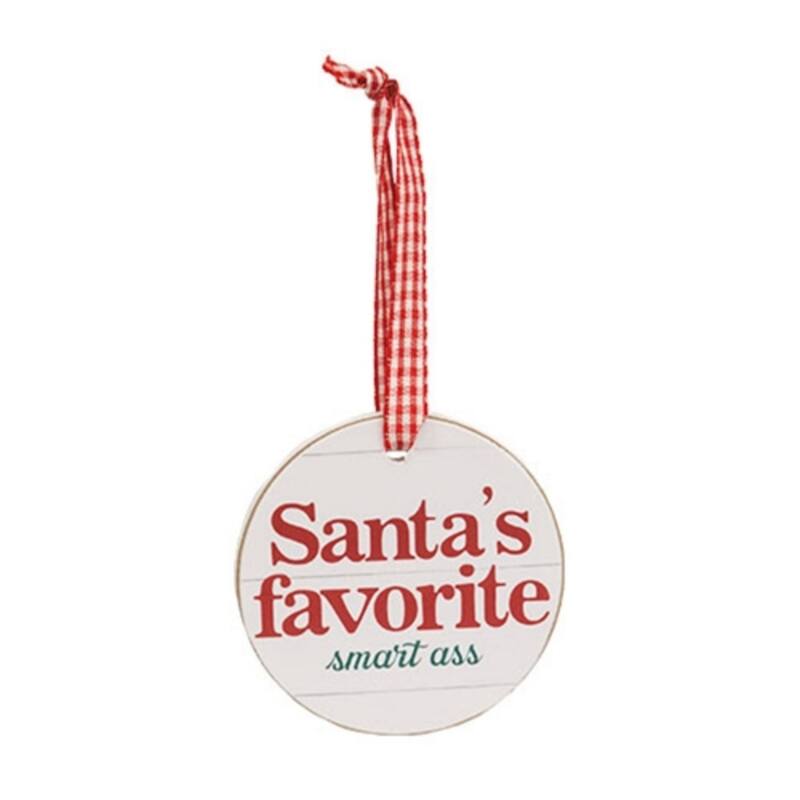 I Saw That Round Ornament w/Ribbon - 3 Asstd.