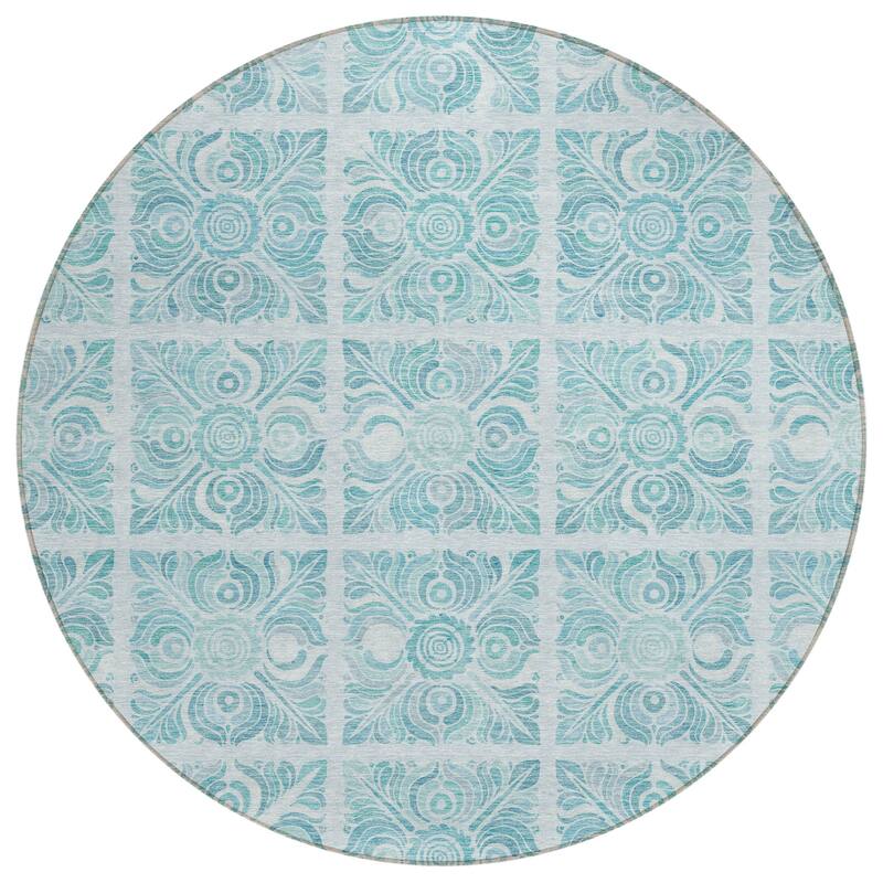 Machine Washable Indoor/ Outdoor Chantille Mosaic Rug