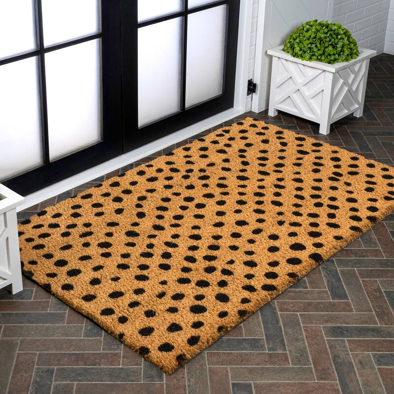 JONATHAN Y Classic Natural Coir Mat Indoor/Outdoor