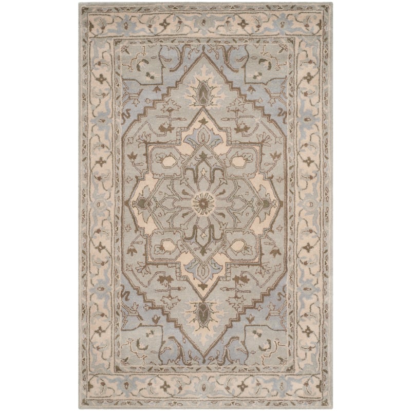 SAFAVIEH Handmade Heritage Floating Dahlia Traditional Oriental Wool Rug