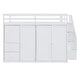 preview thumbnail 31 of 38, Full Size Wood Loft Bed With Built-in Wardrobes,Cabinets and Drawers