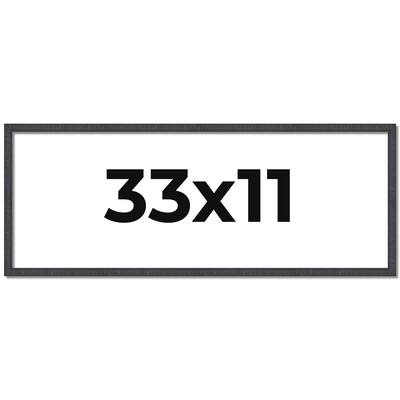 33x11 Frame Brown Picture Frame - Complete Modern Photo Frame Includes