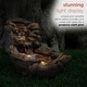 preview thumbnail 5 of 10, Alpine Corporation 41" Long Indoor/Outdoor Stone River Rock Fountain with LED Lights