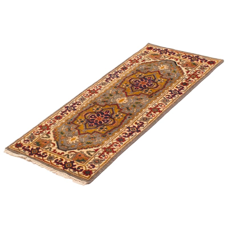 ECARPETGALLERY Hand-knotted Serapi Heritage Grey Wool Rug - 2'6 x 5'11