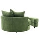 preview thumbnail 21 of 57, Roomfitters Modern 360° Swivel Barrel Chair with Hidden Storage Ottoman, Chenille Upholstery and Four Pillows