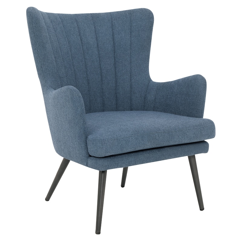Jenson Accent Chair with Fabric and Grey Legs