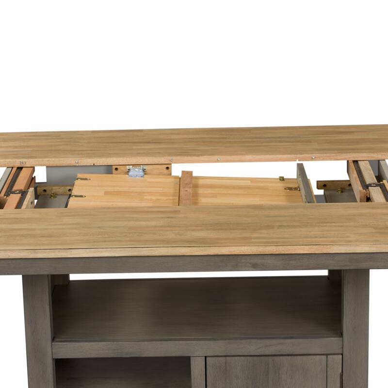 Lindsey Farm Gray and Sandstone 5 Piece Gathering Table Set
