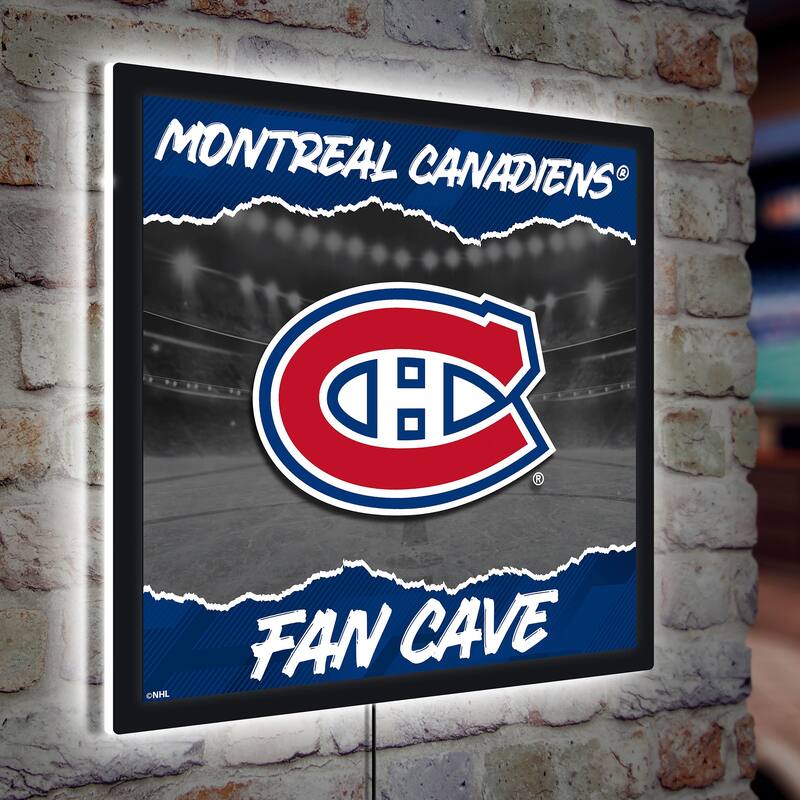 Montreal Canadiens LED Lighted Sign - Grey