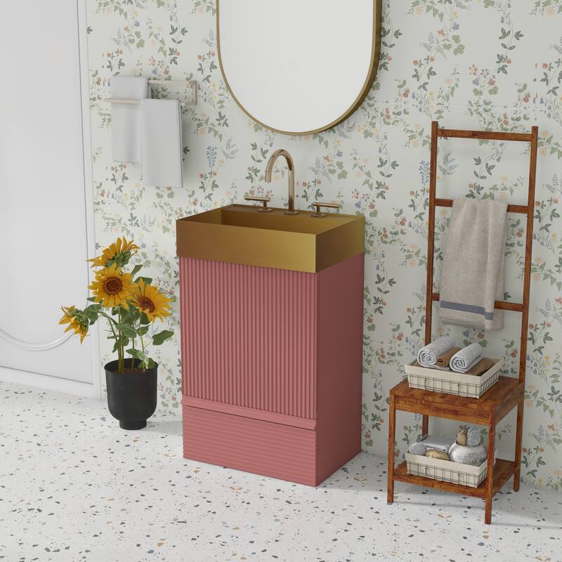 20"Bathroom Vanity with Stainless Steel Sink