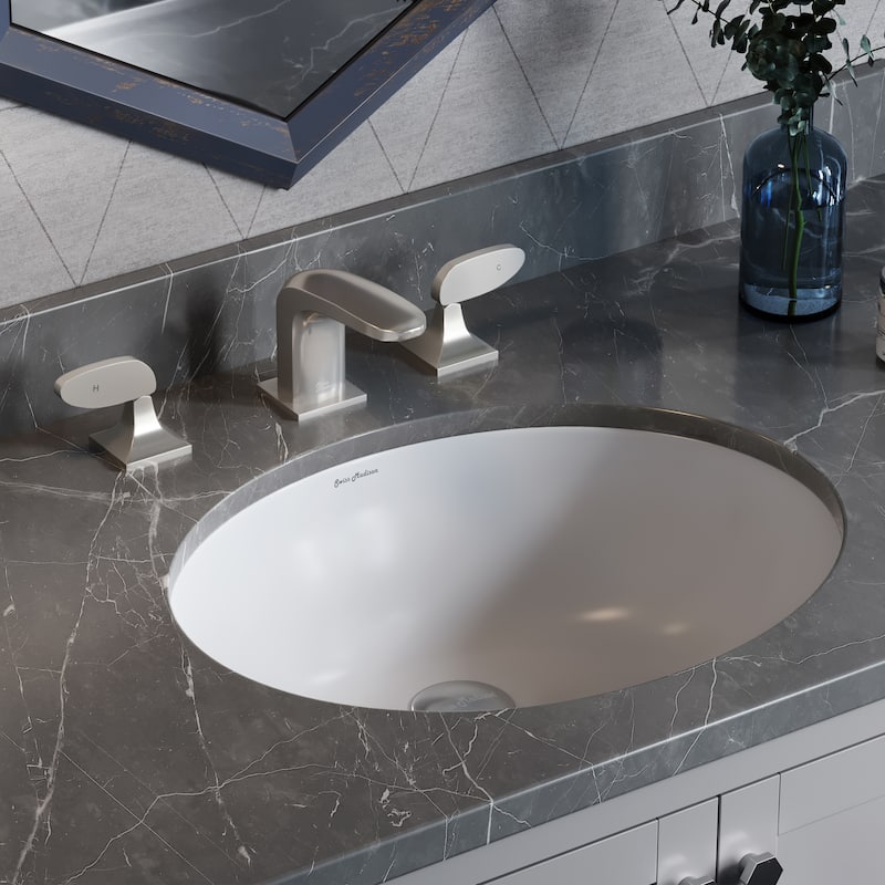 Trocadero 18 Oval Under-Mount Bathroom Sink - 18.5" x 15.25" 8"