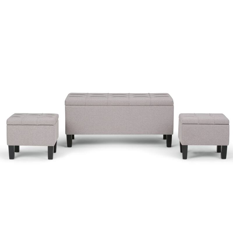 WYNDENHALL Lancaster 44 inch Wide Contemporary Rectangle Storage Ottoman