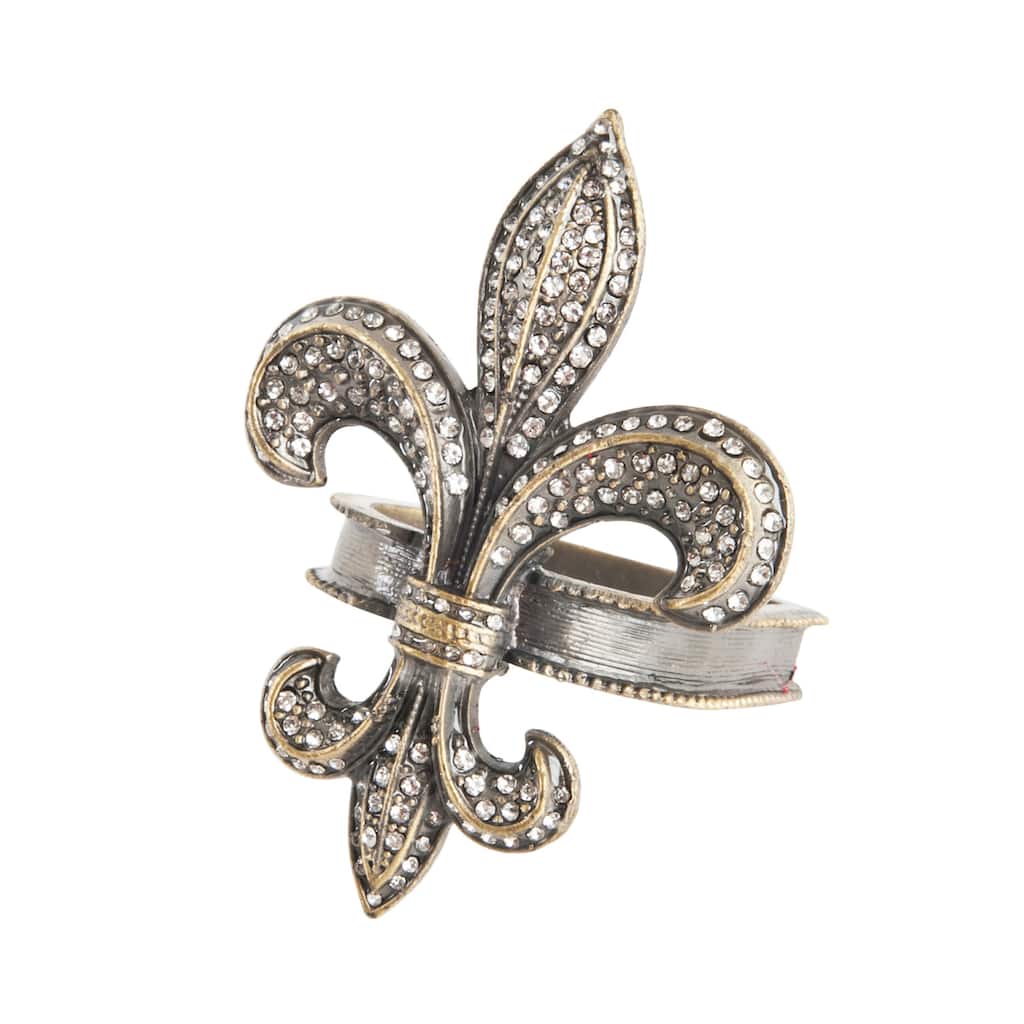 Fleur-de-Lis Design Napkin Ring (Set of 4)