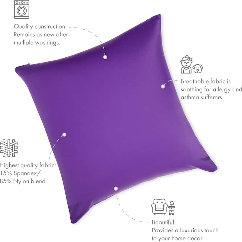 Throw Pillow Cozy Soft Microbead Dark Lavendar: 1 Pc