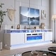 preview thumbnail 82 of 97, 70"/80" Modern Fireplace TV Stand with 36" Electric Fireplace 80" - White & White