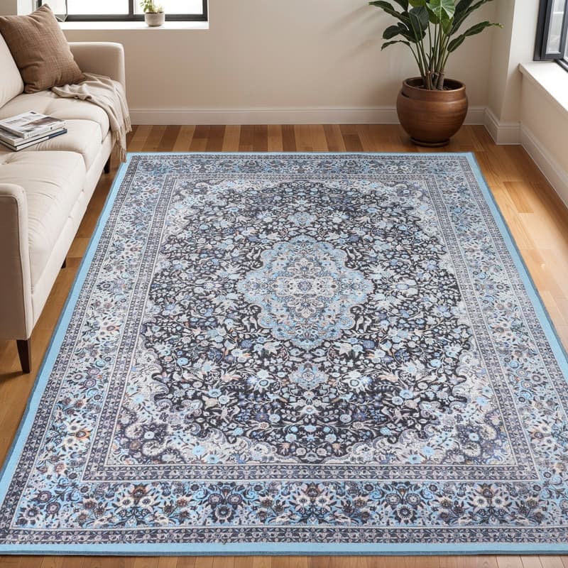 Superior Fiorella Modern Farmhouse Floral Medallion Indoor Area Rug