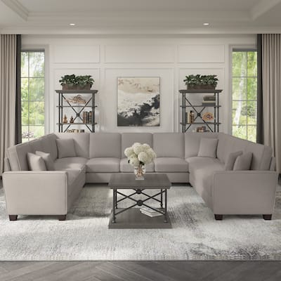 Stockton 135W U Shaped Sectional Couch by Bush Furniture