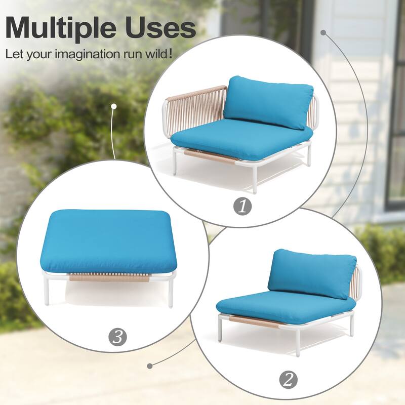 Pellebant Outdoor Sectional Sofa Patio Conversation Seating Set