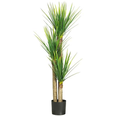Artificial Silk Tree 58.5" Indoor Outdoor Decor Antique Style - 4.88ft.