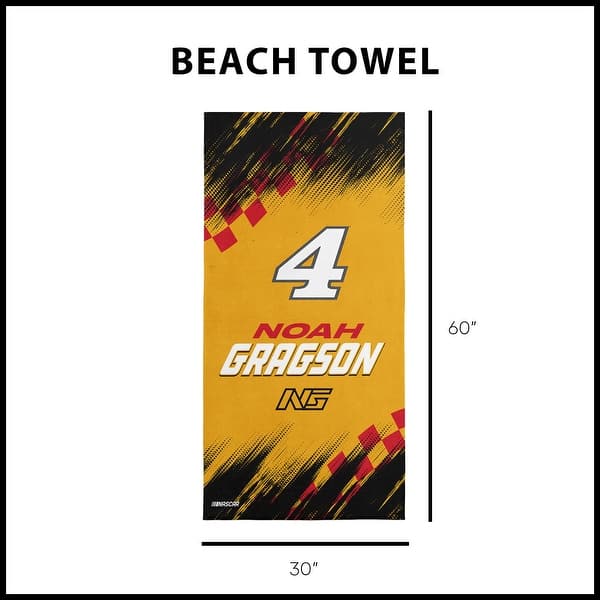 dimension image slide 5 of 19, NASCAR Simple Speed Beach Towel