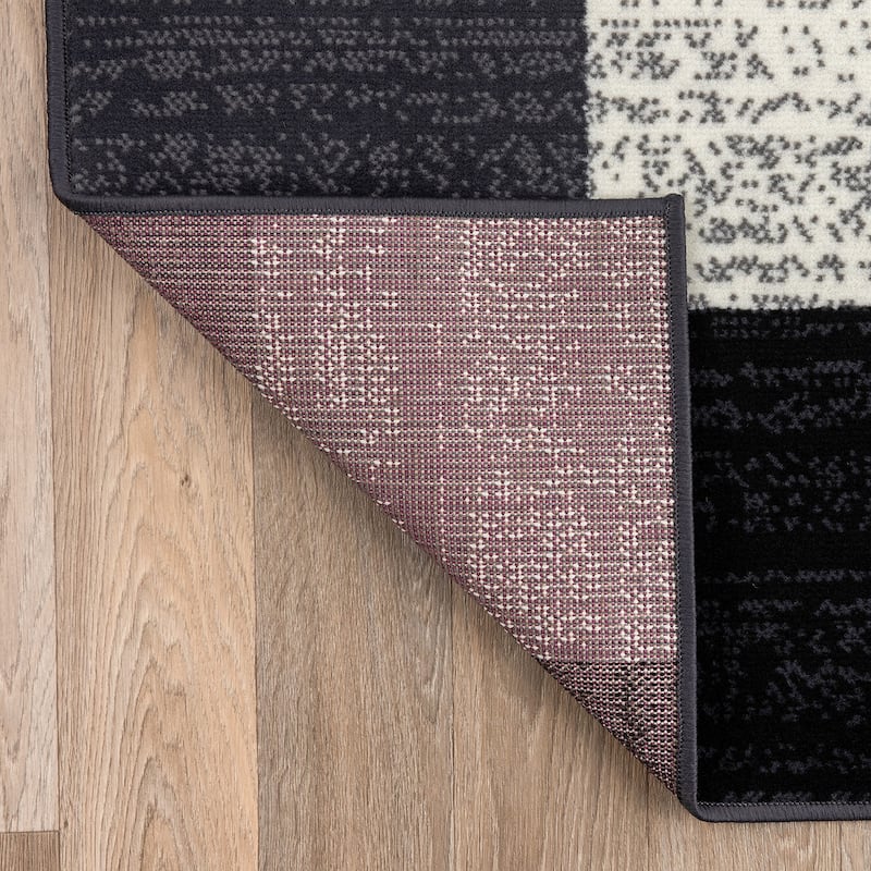World Rug Gallery Contemporary Distressed Boxes Area Rug