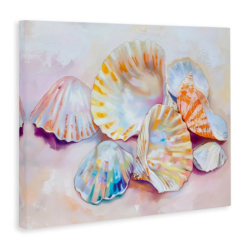 Stupell Pile of Various Seashells Canvas Wall Art Design By Arlington Prints