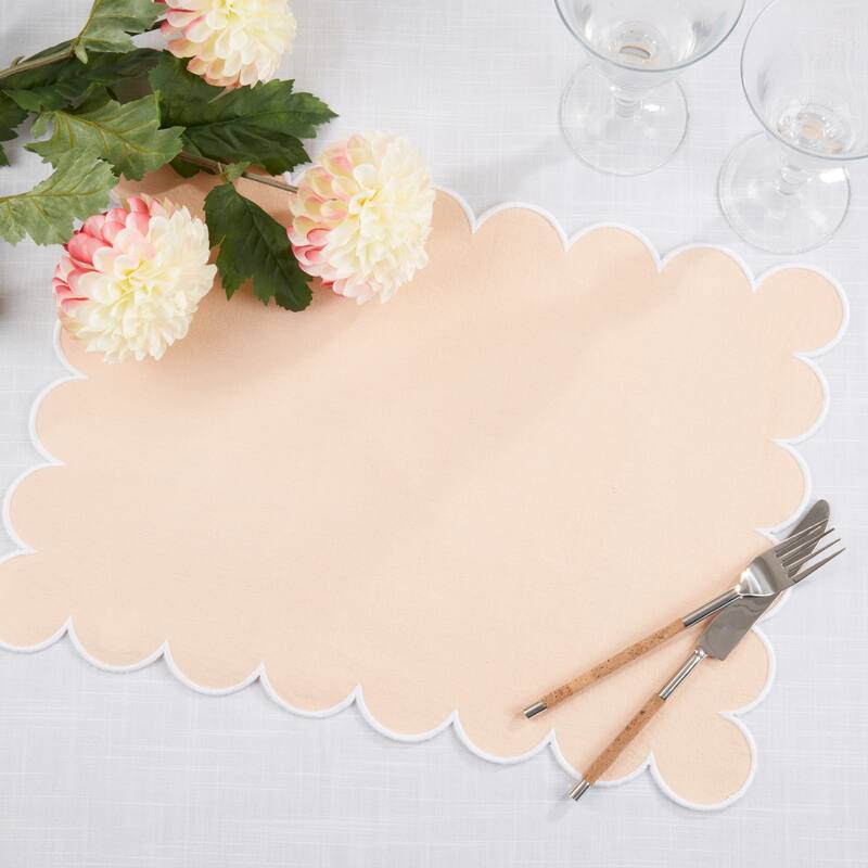 Eco Scallop Border Placemat (Set of 4) - 14"x20"