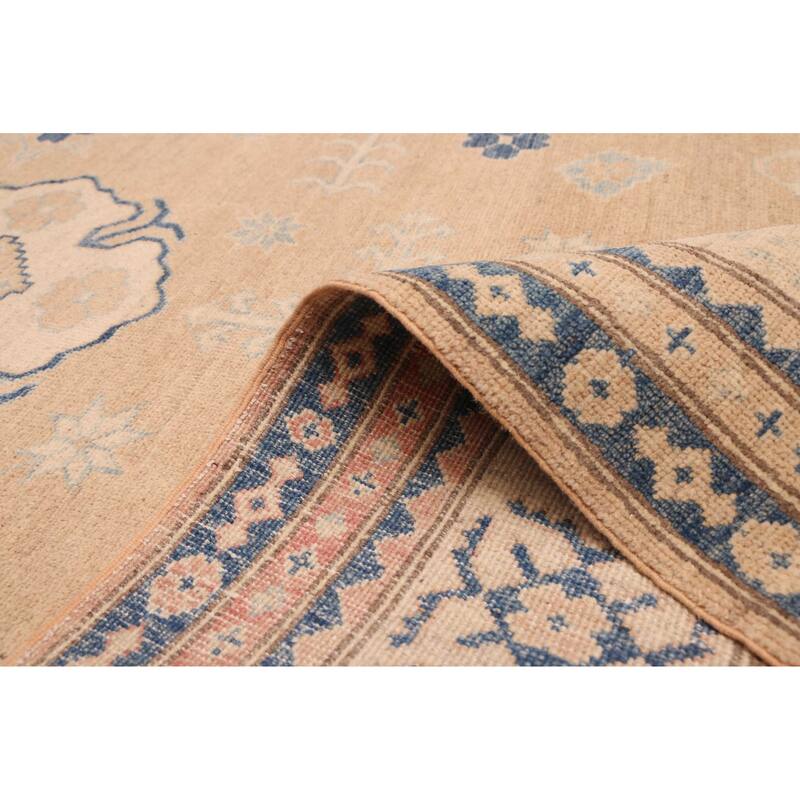 ECARPETGALLERY Hand-knotted Finest Ghazni Tan Wool Rug - 9'7 x 12'3