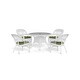 preview thumbnail 9 of 41, Portside Coastal White Outdoor Wicker Dining Set (5-Piece)
