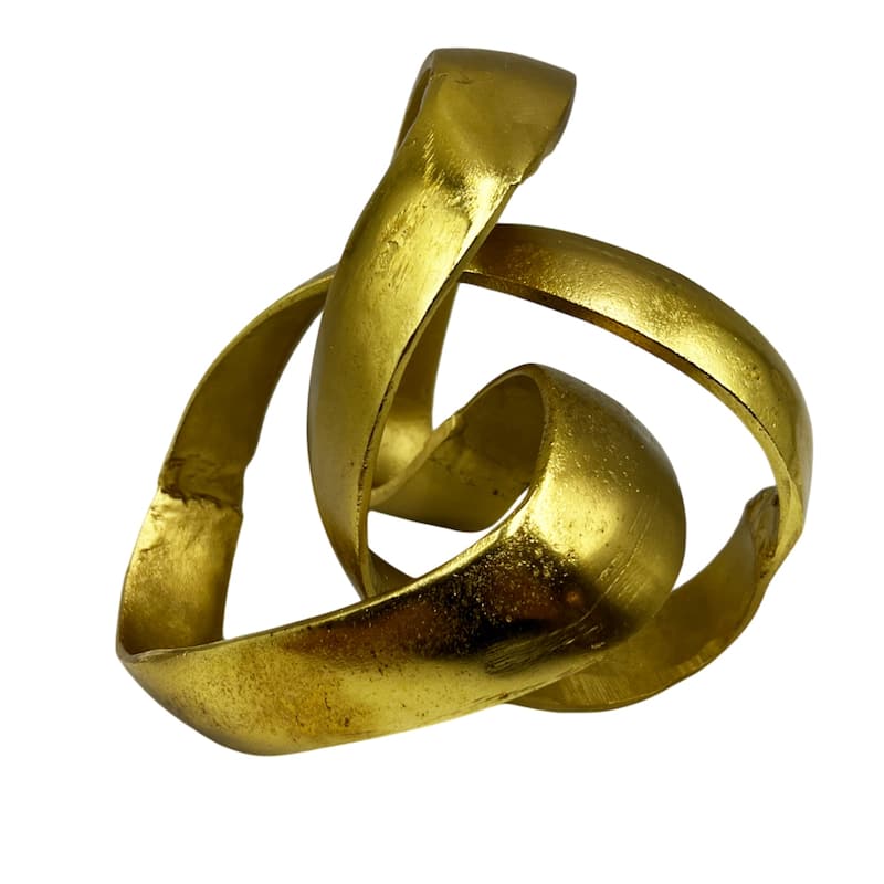8 Inch Wide Decorative Handmade Aluminum Abstract Sculpture - 8 x 8 x 7 in