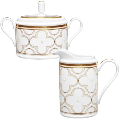 Noritake Trefolio Gold Sugar & Creamer Set