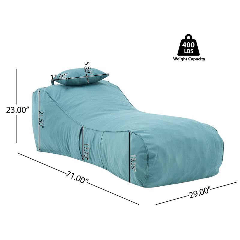 Christopher Knight Home- Fiano Fabric Outdoor Bean Bag Lounge Chair