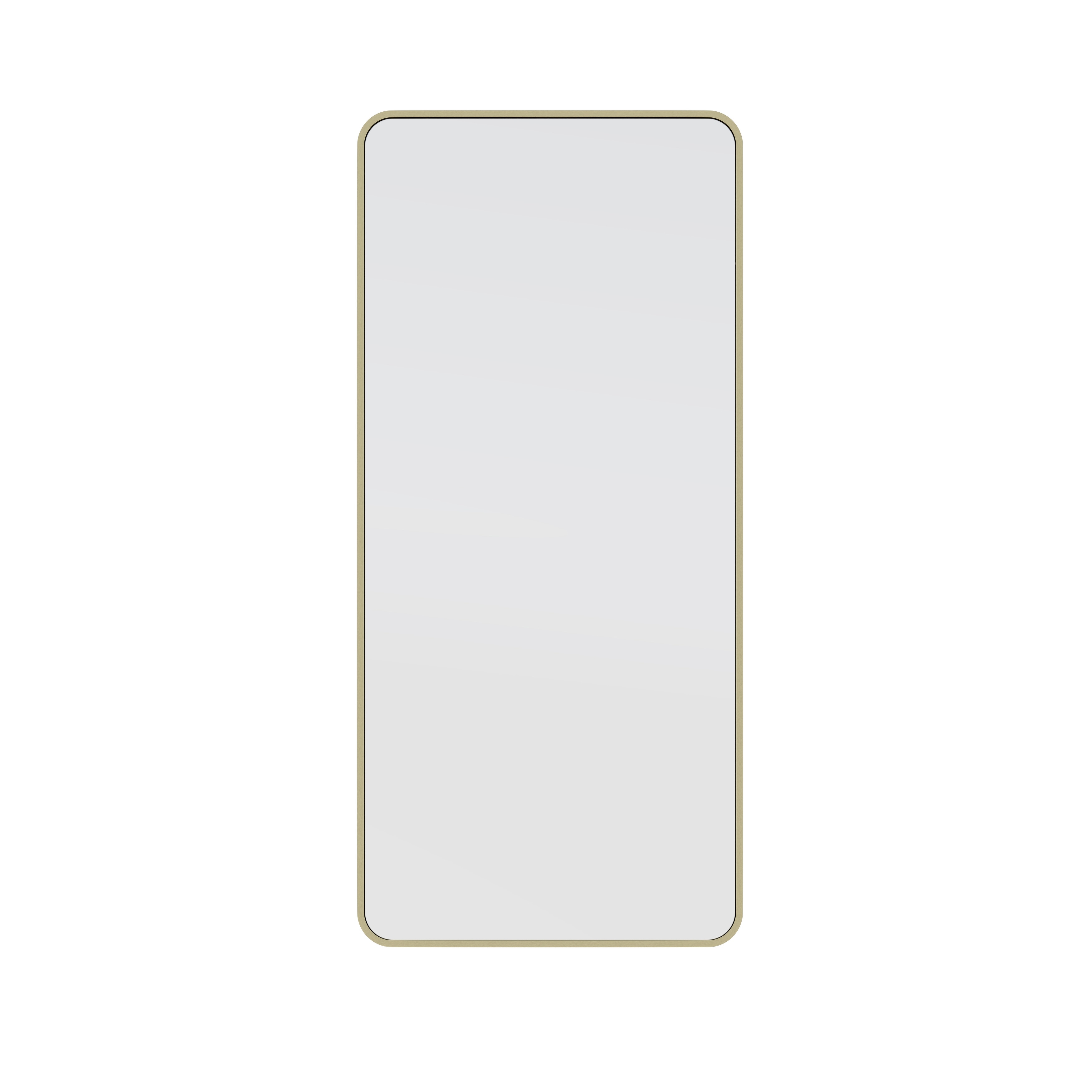 48 in. x 22 in. Radius Corner Black Stainless Steel Framed Mirror