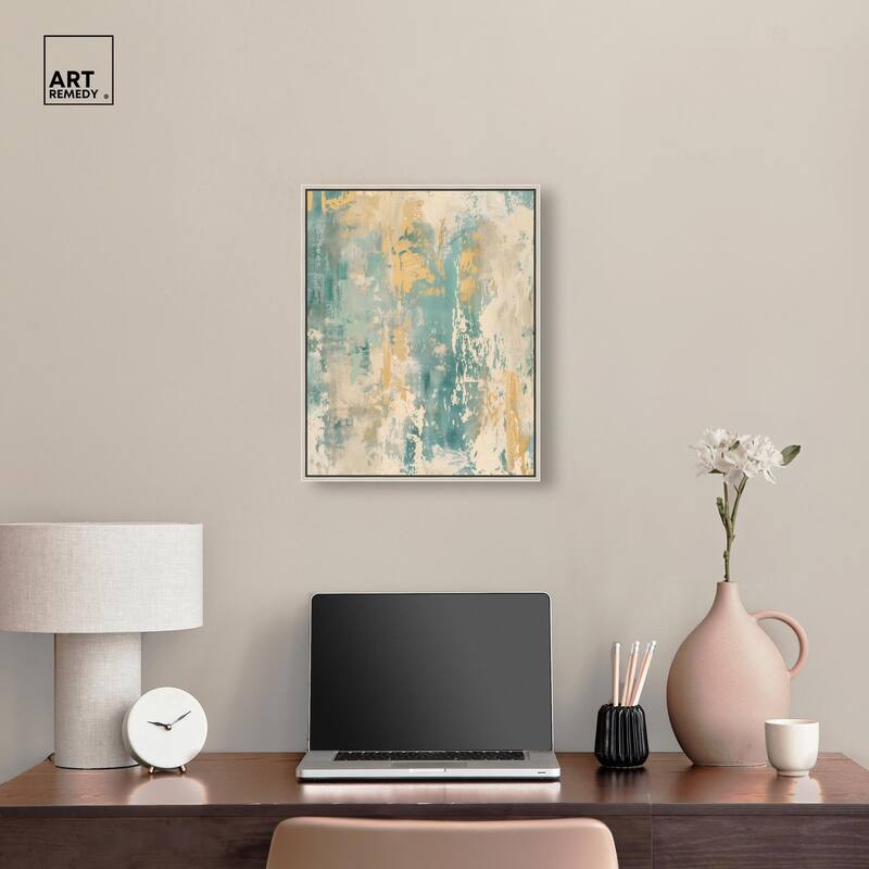Minted Ivory I Canvas by Art Remedy