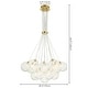 preview thumbnail 6 of 29, 13/ 19-Light Modern Glam Large Sputnik Cluster Glass Globe Bubble Chandelier with Swirled Glass Bubble Globe (Bulb Not Included)