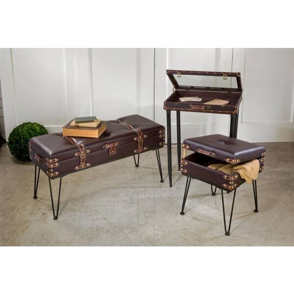 Shop 20 75 Brown And Black Modern Small Rectangular Cushioned