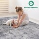 preview thumbnail 6 of 5, LOOM & LUXE Collection 6X9 Light Grey/Abstract Non-Shedding Area Rug - 93" D x 79" W x 0.35" H