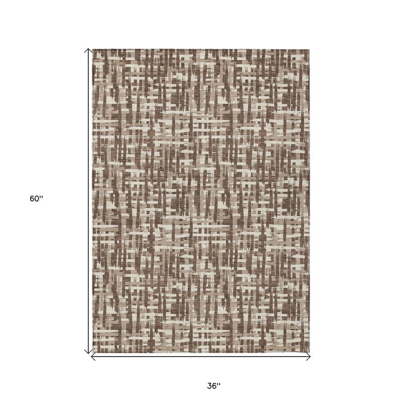HomeRoots Abstract Transitional Rectangle Outdoor Rug
