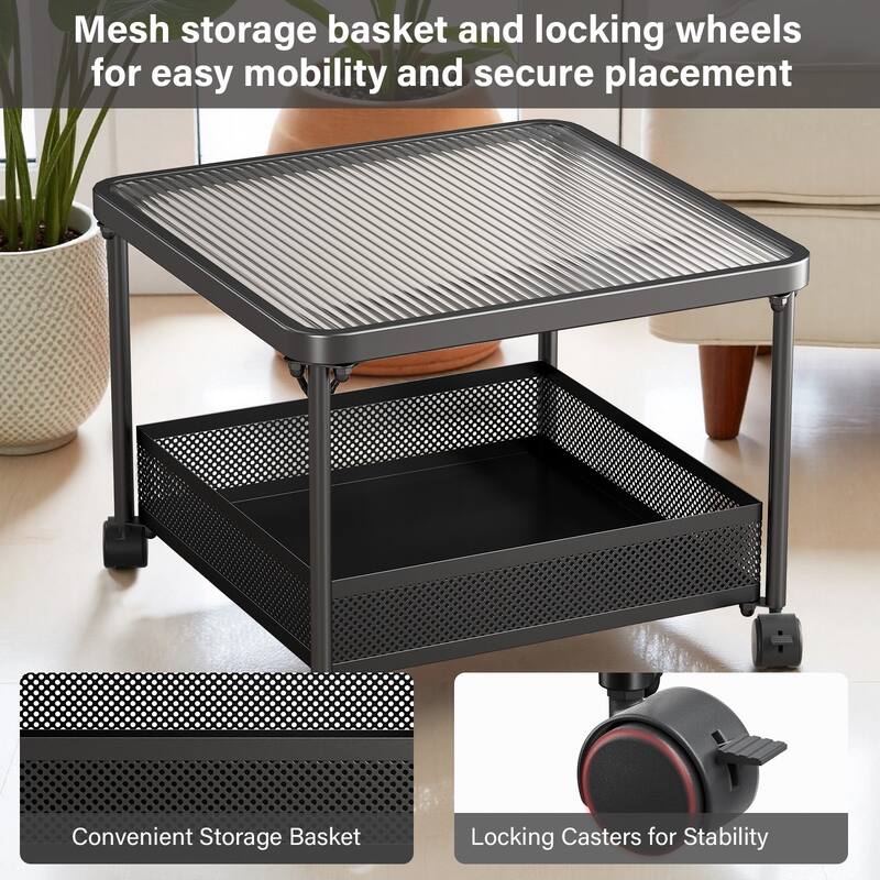 Meyreso No Assembly Required Long Plush L-Shaped Sectional Sofa with Square Nesting Coffee Tables