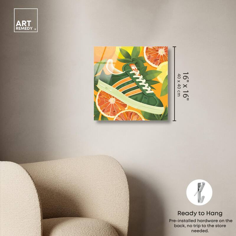 Citrus Sneaker Acrylic by Art Remedy, Ready to Hang