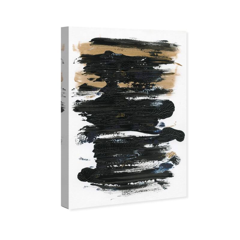Wynwood Studio Abstract Ground Minerals Black and Modern & Contemporary Wall Art Canvas Print