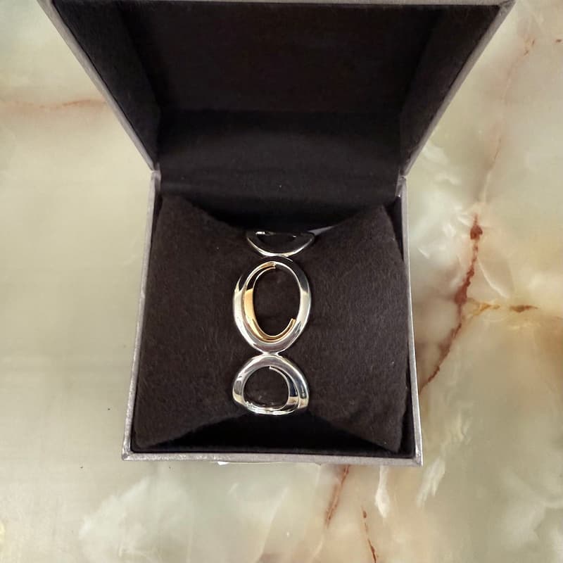 Christofle C De Christofle Sterling Silver Cuff Bracelet