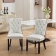 preview thumbnail 16 of 18, Nikki Collection Modern,High-end Tufted Solid Wood Contemporary PU and Velvet Upholstered Dining Chair with 2 Pcs Set