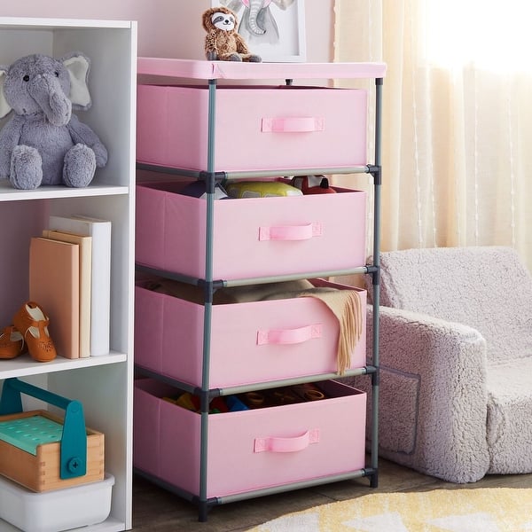 pink tall dresser Wuzstar Storage Chest Plastic Drawers Dresser 5 Drawer Dresser Storage Tower Stand for Clothes, Toys, Closet quality MDF and P2 5 Drawer Dresser for Bedroom,