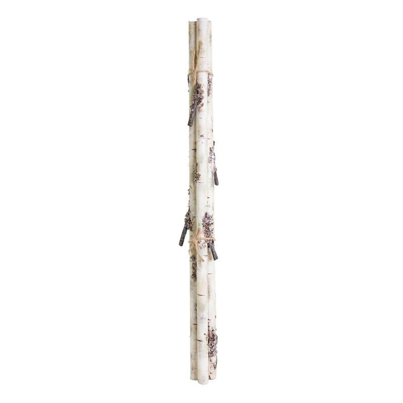 Pack of 12 White PVC Birch Branch Bundle 19"