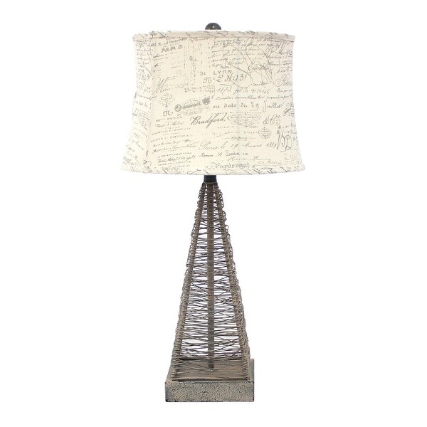 wire base table lamp