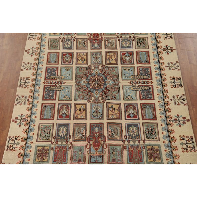Garden Design Kazak Oriental Area Rug Handmade Wool Carpet - 6'7" x 10'1"