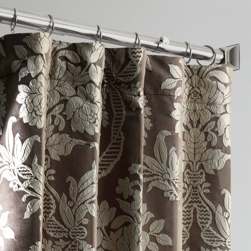 Exclusive Fabrics Magdelena Faux Silk Jacquard Curtain (1 Panel)