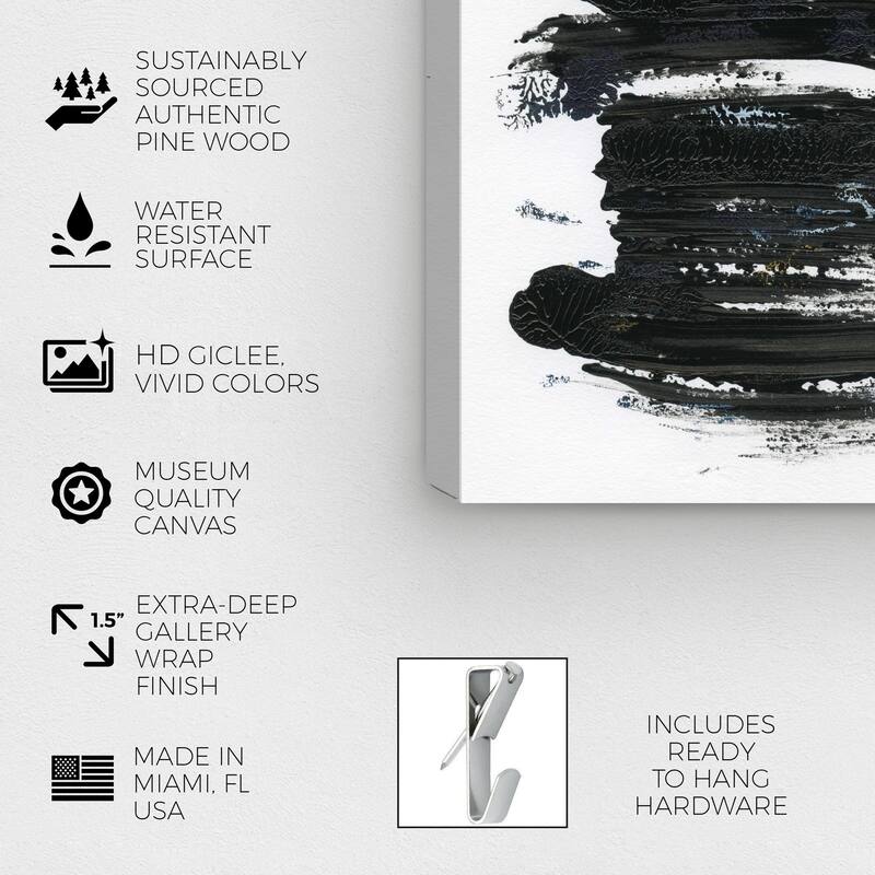 Wynwood Studio Abstract Ground Minerals Black and Modern & Contemporary Wall Art Canvas Print